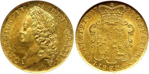 2 Guinea Regno Unito di Gran Bretagna (1707-1801) Oro Giorgio II (1683-1760)