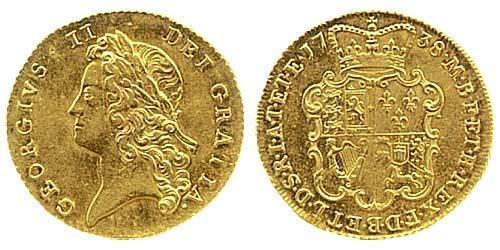 2 Guinea Reino de Gran Bretaña (1707-1801) Oro Jorge II (1683-1760)