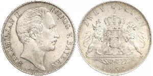 2 Gulden Royaume de Bavière (1806 - 1918) Argent Maximilien II de Bavière(1811 - 1864)