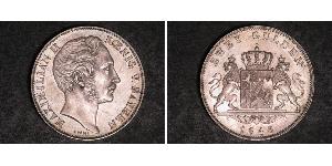 2 Gulden Royaume de Bavière (1806 - 1918) Argent Maximilien II de Bavière(1811 - 1864)