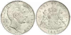 2 Gulden Royaume de Bavière (1806 - 1918) Argent Maximilien II de Bavière(1811 - 1864)