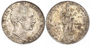 2 Gulden Royaume de Bavière (1806 - 1918) Argent Maximilien II de Bavière(1811 - 1864)