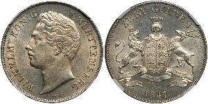 2 Gulden Royaume de Wurtemberg (1806-1918) Argent Guillaume Ier de Wurtemberg