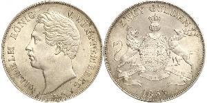 2 Gulden Royaume de Wurtemberg (1806-1918) Argent Guillaume Ier de Wurtemberg