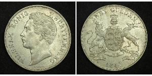 2 Gulden Royaume de Wurtemberg (1806-1918) Argent Guillaume Ier de Wurtemberg