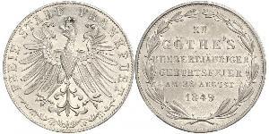 2 Gulden Ville libre de Francfort Argent 