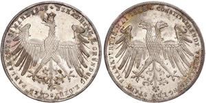 2 Gulden Ville libre de Francfort Argent 