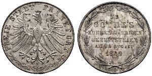 2 Gulden Città libera di Francoforte Argento 