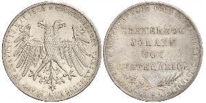 2 Gulden Città libera di Francoforte Argento 