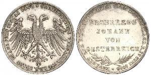 2 Gulden Città libera di Francoforte Argento 