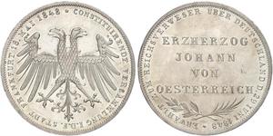 2 Gulden Città libera di Francoforte Argento 