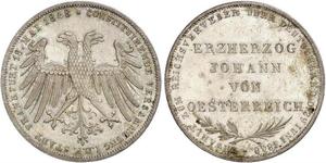 2 Gulden Città libera di Francoforte Argento 