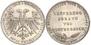 2 Gulden Città libera di Francoforte Argento 