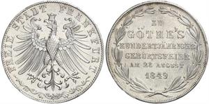 2 Gulden Città libera di Francoforte Argento 