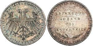 2 Gulden Città libera di Francoforte Argento 