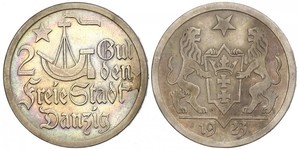 2 Gulden Gdansk (1920-1939) Argento 