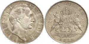 2 Gulden Regno di Baviera (1806 - 1918) Argento Massimiliano II di Baviera(1811 - 1864)