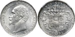 2 Gulden Ducado de Sajonia-Meiningen (1680 - 1918) Plata Bernardo II de Sajonia-Meiningen