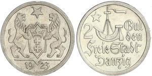 2 Gulden Gdansk (1920-1939) Plata 