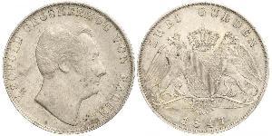 2 Gulden Gran Ducado de Baden (1806-1918) Plata Leopoldo I de Baden(1790 – 1852)