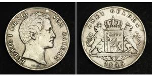 2 Gulden Reino de Baviera (1806 - 1918) Plata Luis I de Baviera(1786 – 1868)