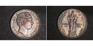 2 Gulden Reino de Baviera (1806 - 1918) Plata Maximiliano II de Baviera(1811 - 1864)