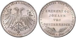 2 Gulden Freie Stadt Frankfurt Silber 