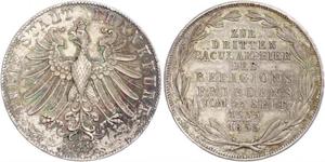 2 Gulden Freie Stadt Frankfurt Silber 