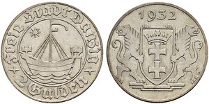 2 Gulden Gdansk (1920-1939) Silber 