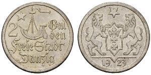 2 Gulden Gdansk (1920-1939) Silber 