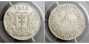 2 Gulden Gdansk (1920-1939) Silber 