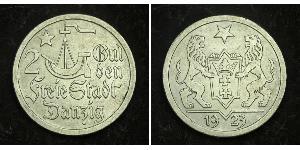 2 Gulden Gdansk (1920-1939) Silber 