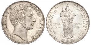 2 Gulden Königreich Bayern (1806 - 1918) Silber Maximilian II. Joseph (Bayern)(1811 - 1864)