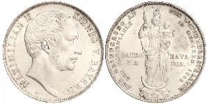 2 Gulden Königreich Bayern (1806 - 1918) Silber Maximilian II. Joseph (Bayern)(1811 - 1864)