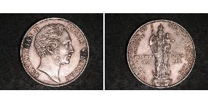 2 Gulden Königreich Bayern (1806 - 1918) Silber Maximilian II. Joseph (Bayern)(1811 - 1864)
