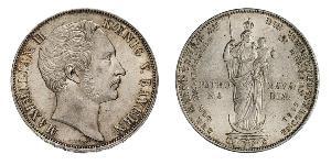 2 Gulden Königreich Bayern (1806 - 1918) Silber Maximilian II. Joseph (Bayern)(1811 - 1864)