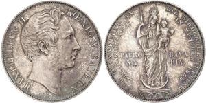 2 Gulden Königreich Bayern (1806 - 1918) Silber Maximilian II. Joseph (Bayern)(1811 - 1864)