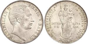 2 Gulden Königreich Bayern (1806 - 1918) Silber Maximilian II. Joseph (Bayern)(1811 - 1864)