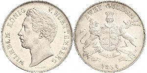 2 Gulden Königreich Württemberg (1806-1918) Silber Wilhelm I. (Württemberg)