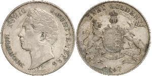 2 Gulden Königreich Württemberg (1806-1918) Silber Wilhelm I. (Württemberg)