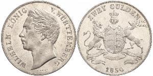 2 Gulden Königreich Württemberg (1806-1918) Silber Wilhelm I. (Württemberg)