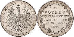 2 Gulden Free City of Frankfurt Silver 