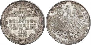 2 Gulden Free City of Frankfurt Silver 
