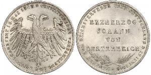 2 Gulden Free City of Frankfurt Silver 
