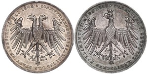 2 Gulden Free City of Frankfurt Silver 