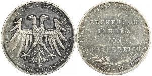 2 Gulden Free City of Frankfurt Silver 