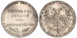 2 Gulden Free City of Frankfurt Silver 