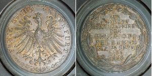 2 Gulden Free City of Frankfurt Silver 