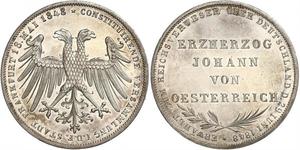 2 Gulden Free City of Frankfurt Silver 
