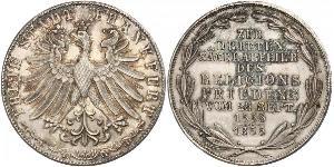 2 Gulden Free City of Frankfurt Silver 